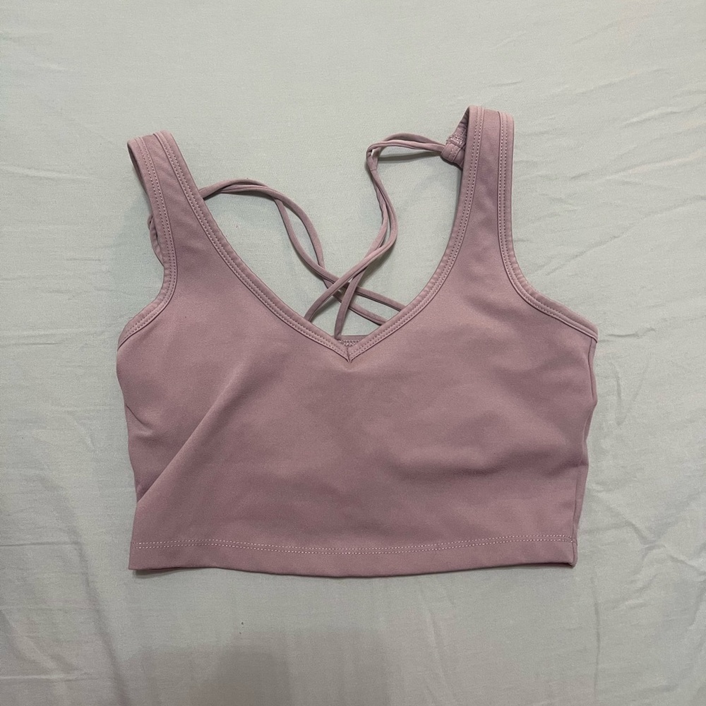 Calvin Klein Pink Sleeveless Tie Front Crop Tank